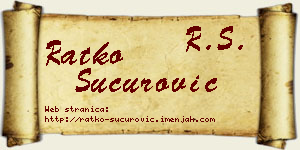 Ratko Šućurović vizit kartica